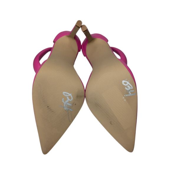 Steve Madden Ele Puff Ankle Strap Barbie Pink Bubblegum Heels New Size 6 Pointed - Picture 10 of 11